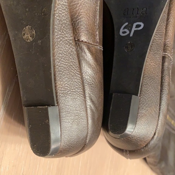 A.N.A. Brown knee high boots man made min wear 9.5 - Picture 5 of 7